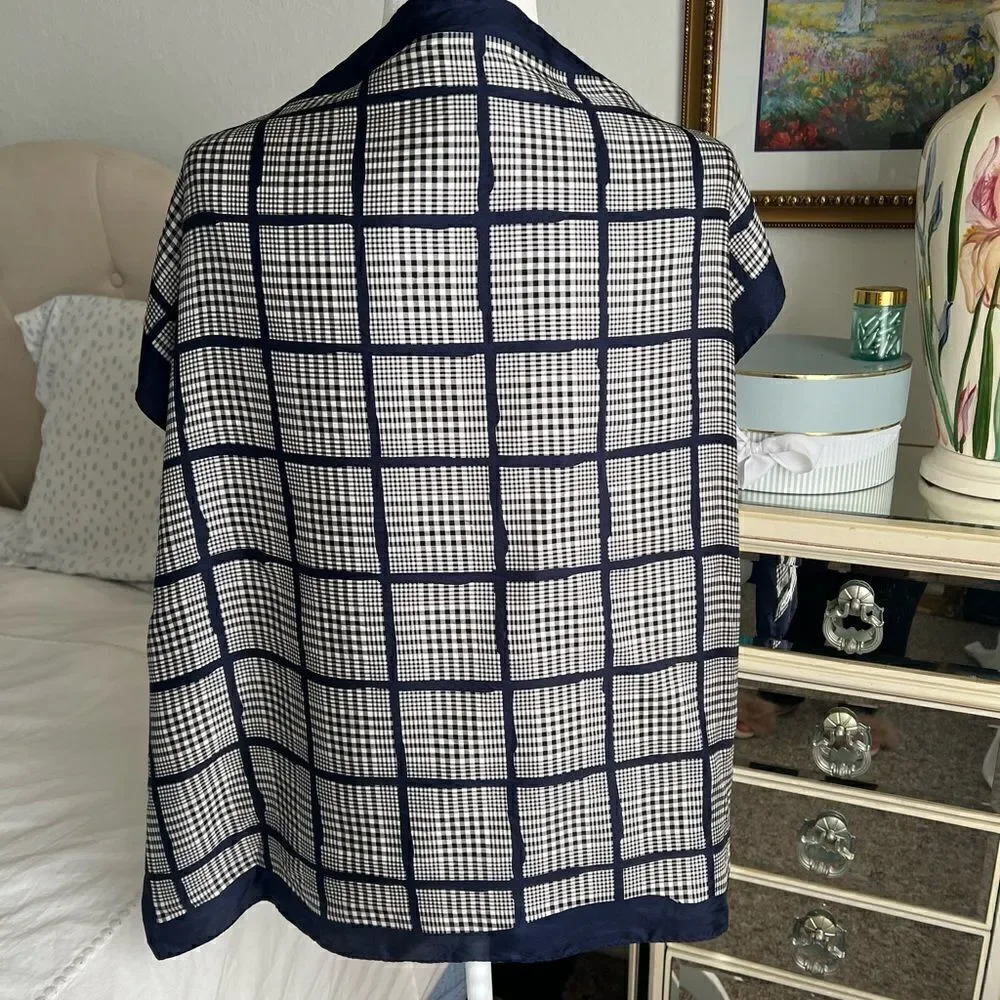 Coach scarf plaid print
